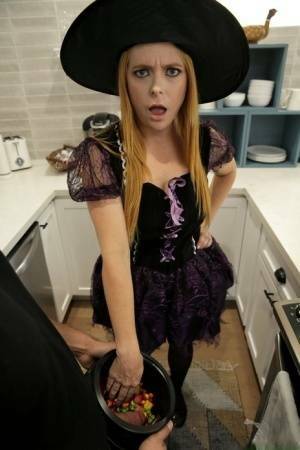 Penny Pax & Haley Reed seduce their man friend while decked out for Halloween on girlsfollowers.com