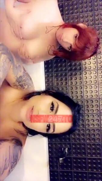 Amber Dawn with Cassie Curses bathtub show snapchat premium xxx porn videos on girlsfollowers.com