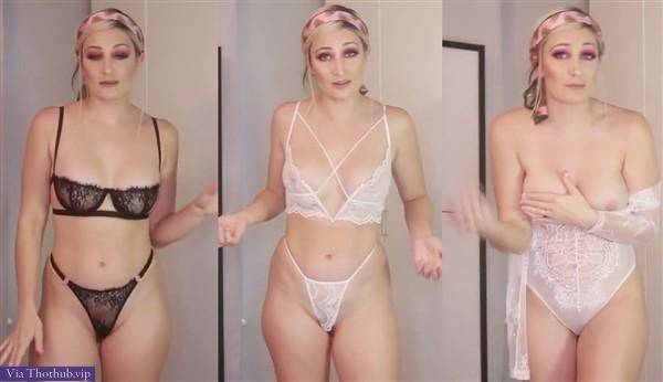 Holly Wolf Nude Lingerie Try On Haul Video on girlsfollowers.com