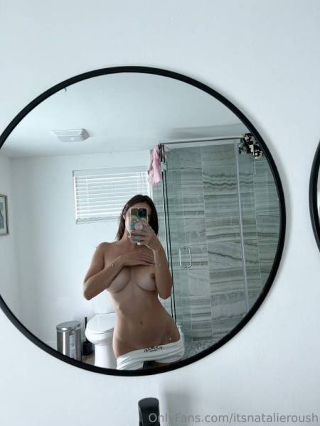 Natalie Roush Nipple Tease Bathroom Selfie Onlyfans Set Leaked on girlsfollowers.com